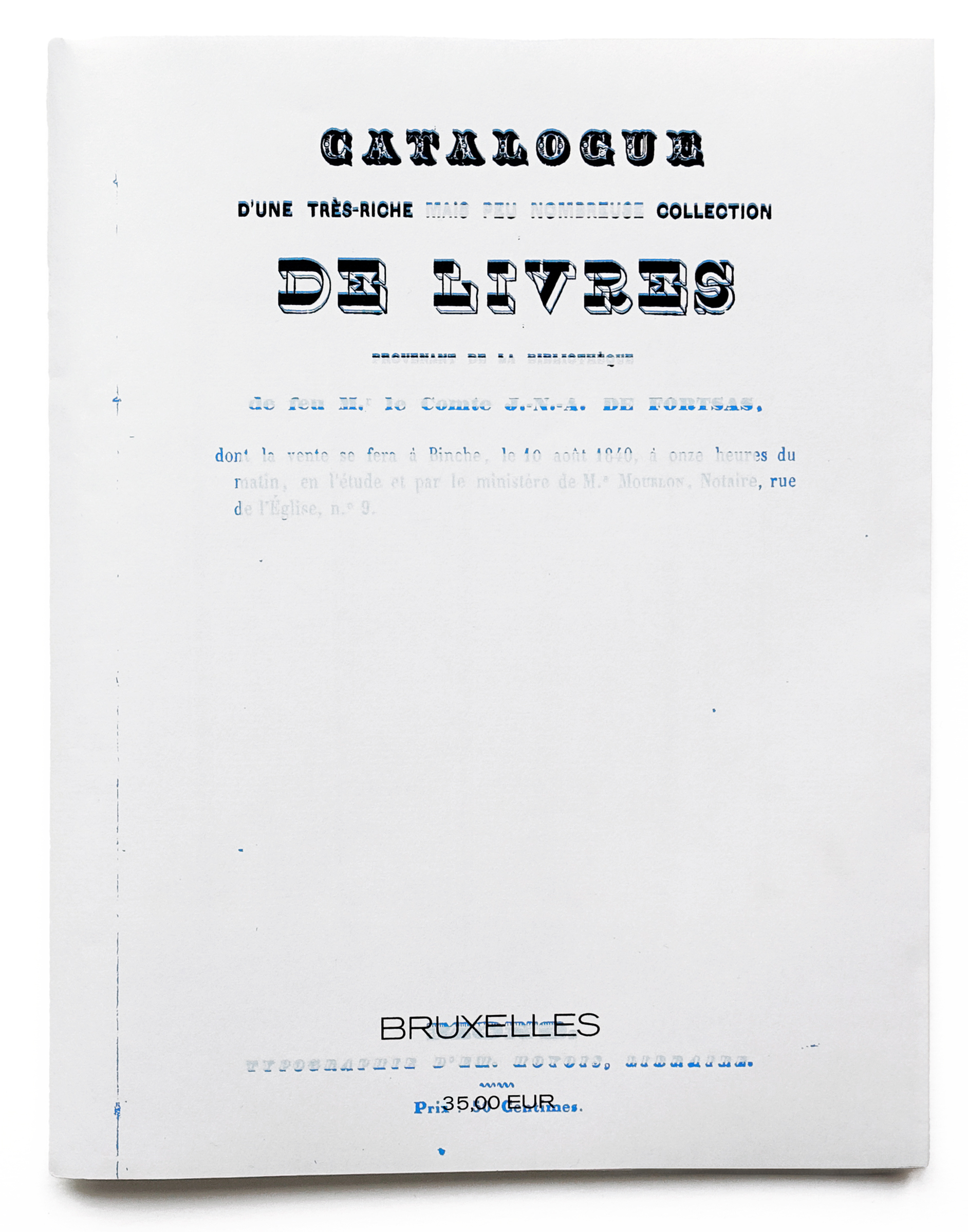 De Visscher, A. et Van Lerberghe, R., Catalogue d’une très-riche collection de livres, Bruxelles, A.R.D.V.L.-Wittockiana, 2026.