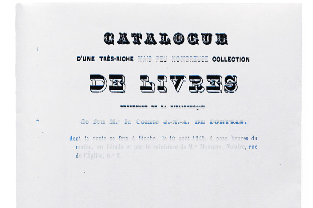 Catalogue d’une très riche collection de livres – voorstelling van een kunstenaarsboek