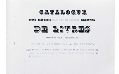 Catalogue d&rsquo;une très riche collection de livres – Présentation de livre